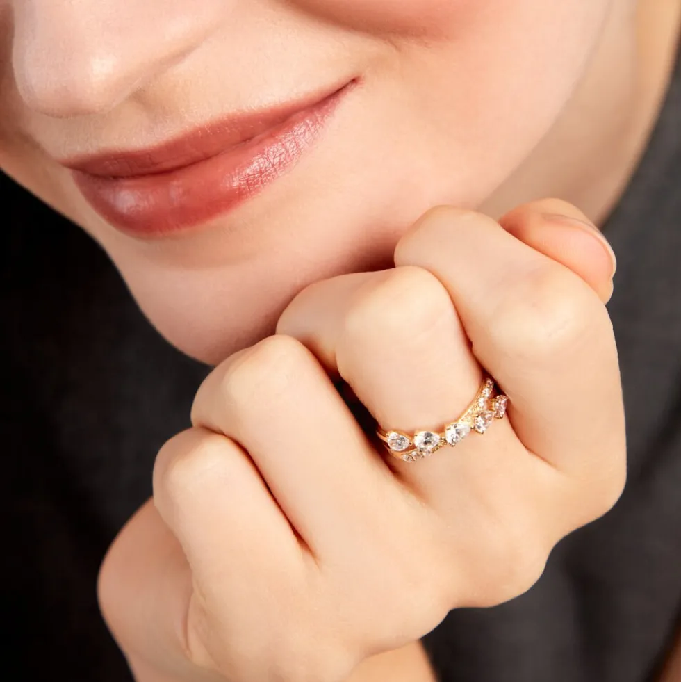 Bague Dorean Or Jaune Oxyde De Zirconium