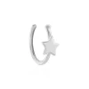 Bague D'oreille Puce Unitaire Astre Argent Blanc