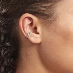 Bague D'oreille Unitaire Widar Argent Blanc Oxyde