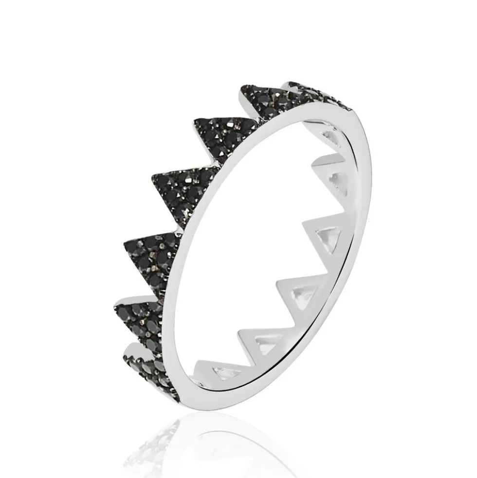 Bague Doria Argent Blanc Oxyde De Zirconium