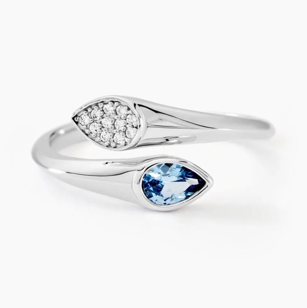 Bague Duchesse Argent Blanc Oxyde De Zirconium
