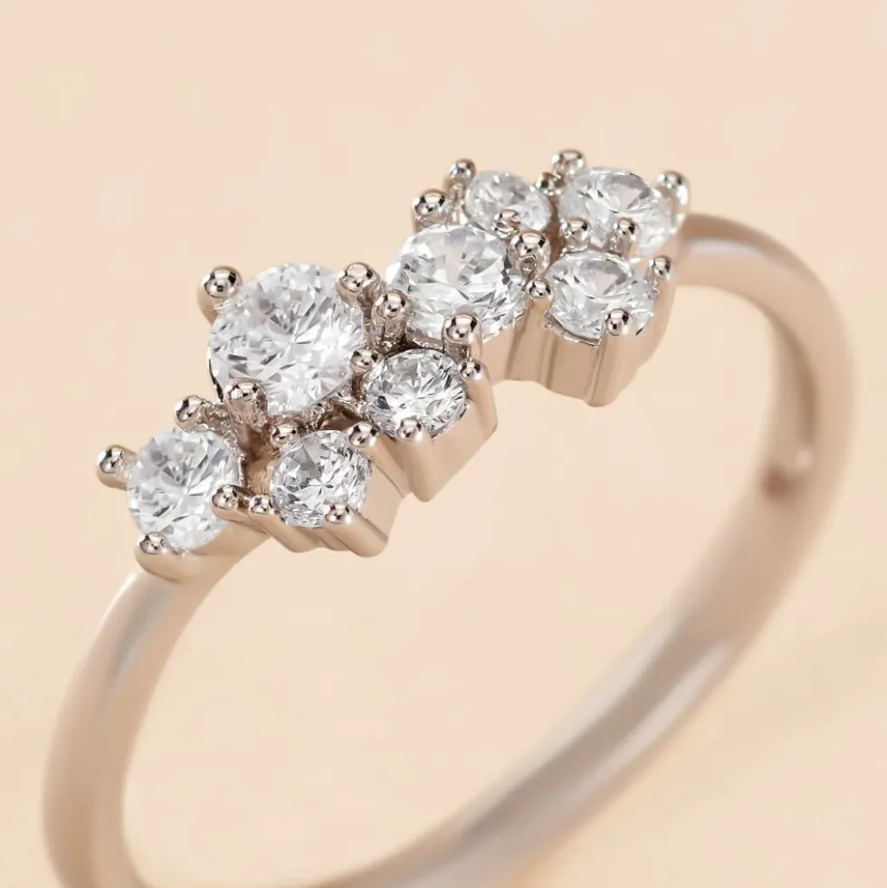 Bague Eden Argent Blanc Oxyde De Zirconium