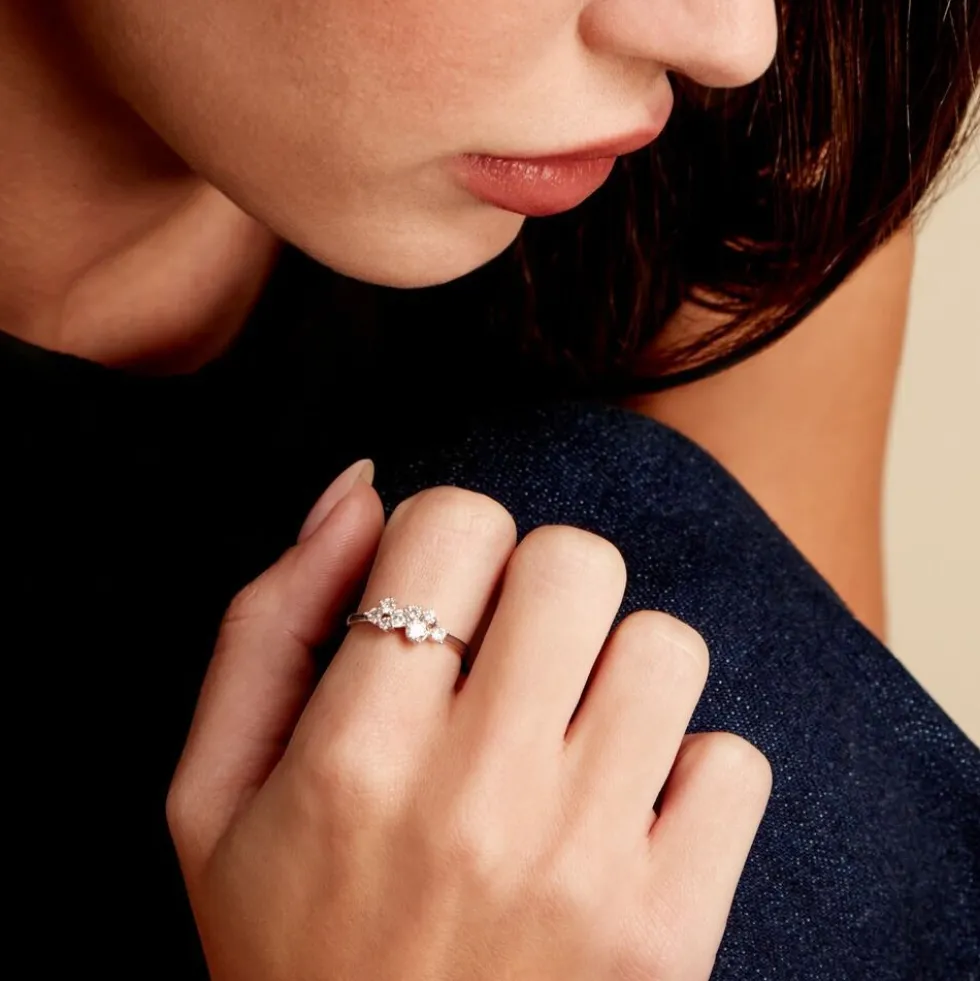 Bague Eden Argent Blanc Oxyde De Zirconium