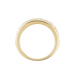 Bague Edenne Plaqué Or Jaune Oxyde De Zirconium
