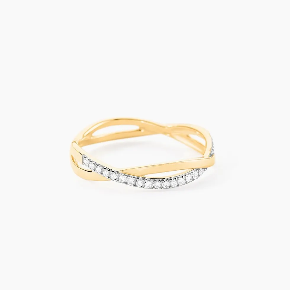 Bague Eister Or Jaune Oxyde De Zirconium