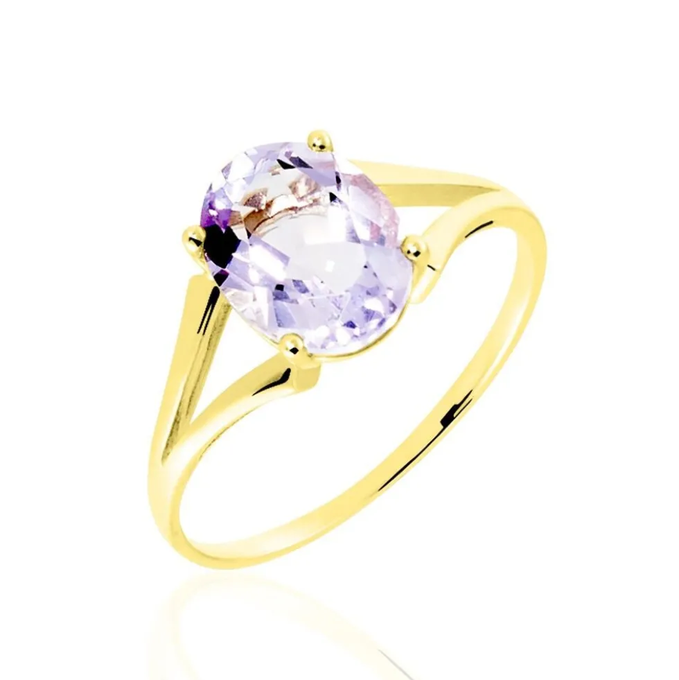 Bague Elfrieda Or Jaune Améthyste