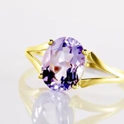 Bague Elfrieda Or Jaune Améthyste