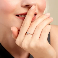 Bague Emmie Argent Blanc Oxyde De Zirconium