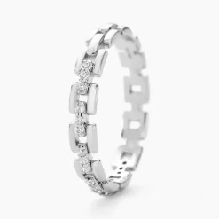 Bague Eternity Argent Blanc Oxyde De Zirconium