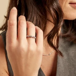 Bague Eternity Argent Blanc Oxyde De Zirconium