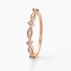 Bague Eugenie Argent Rose Oxyde De Zirconium