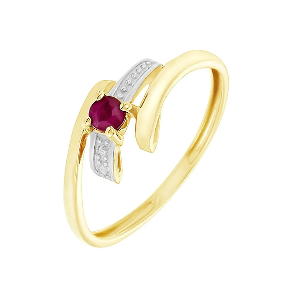 Bague Evka Or Jaune Rubis