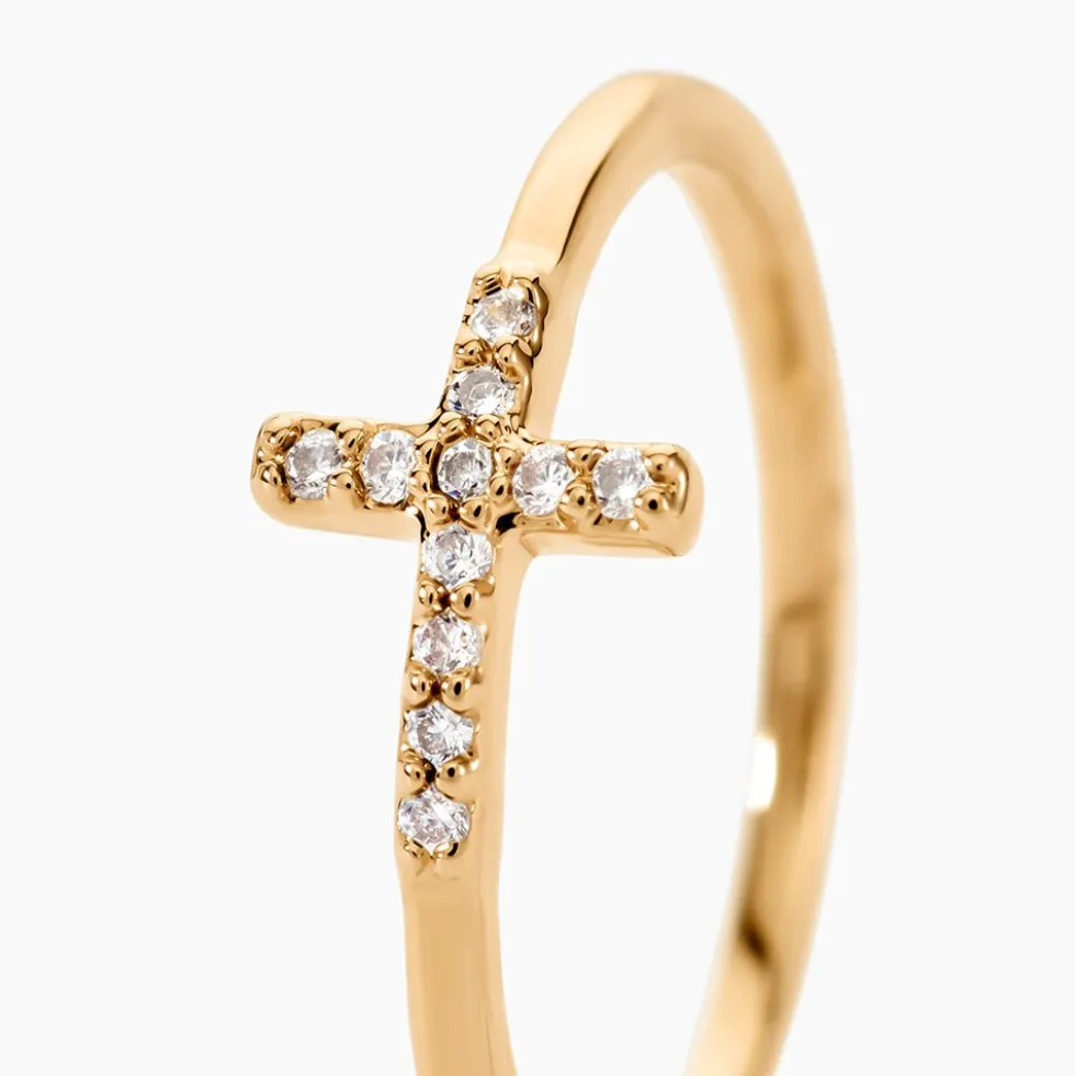Bague Fatos Plaqué Or Jaune Oxyde De Zirconium
