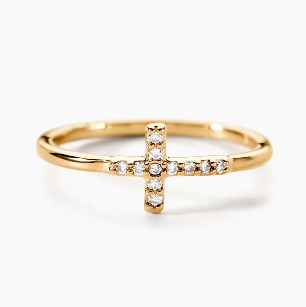 Bague Fatos Plaqué Or Jaune Oxyde De Zirconium