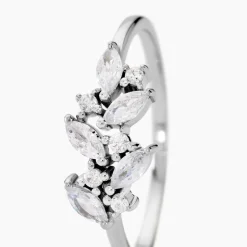 Bague Fidelis Or Blanc Oxyde De Zirconium