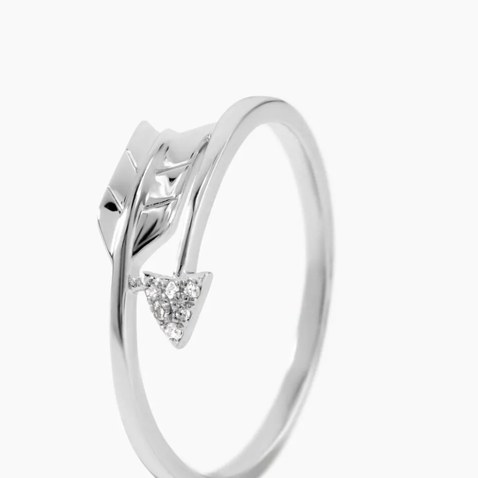 Bague Fleche Or Blanc Diamant