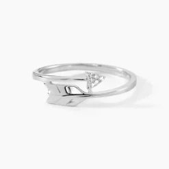 Bague Fleche Or Blanc Diamant