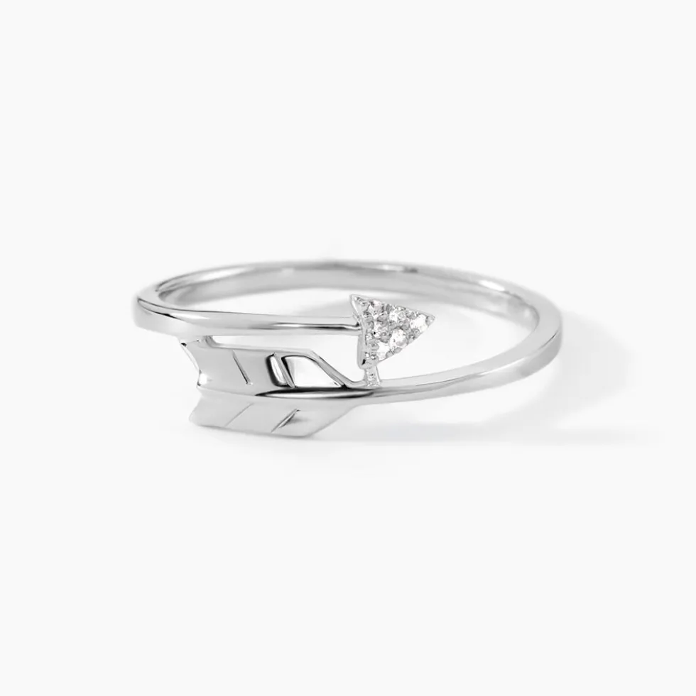 Bague Fleche Or Blanc Diamant
