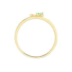 Bague Flower Power Or Jaune Emeraude Diamant