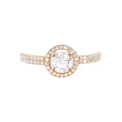Bague Garine Or Rose Oxyde De Zirconium