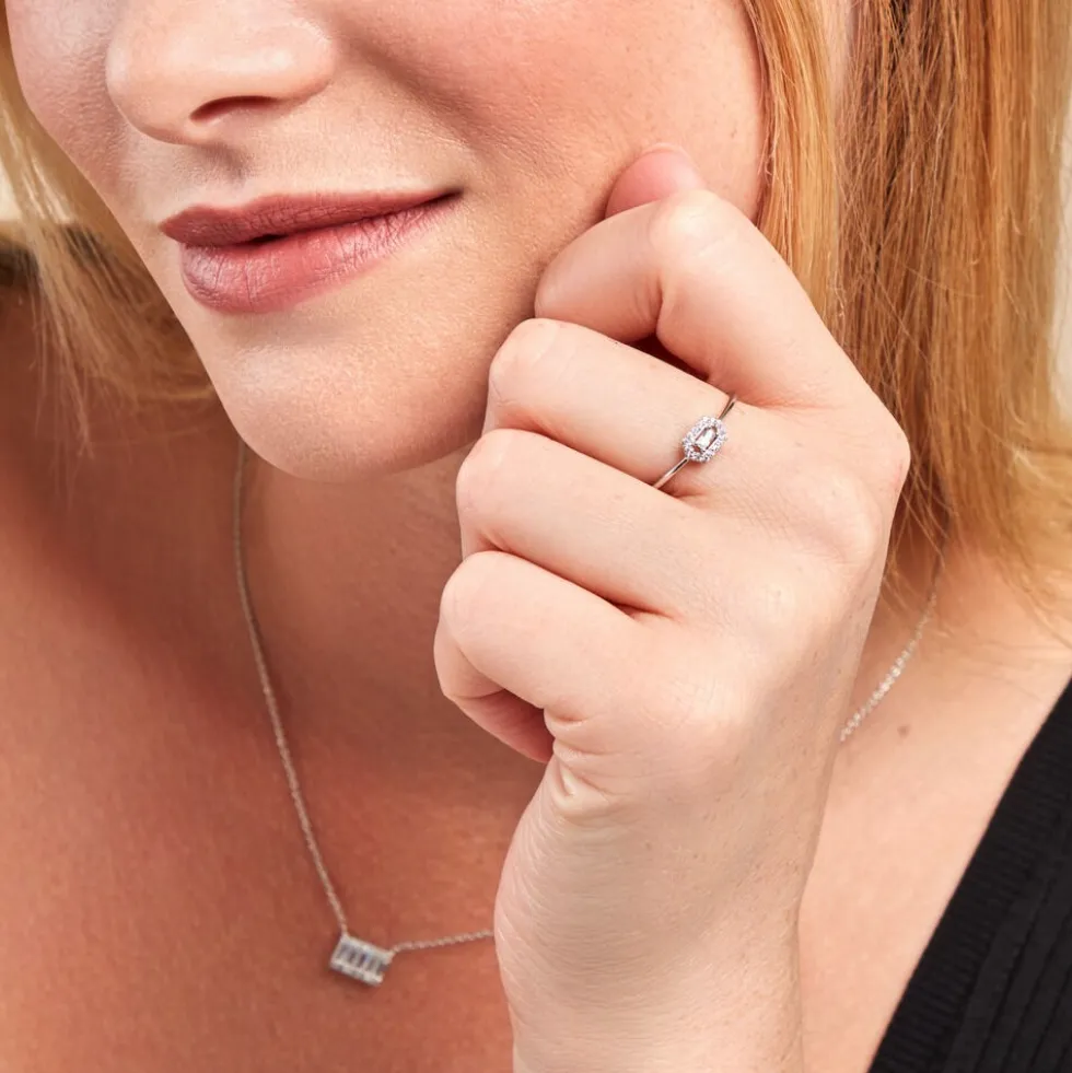Bague Gia Argent Blanc Oxyde De Zirconium