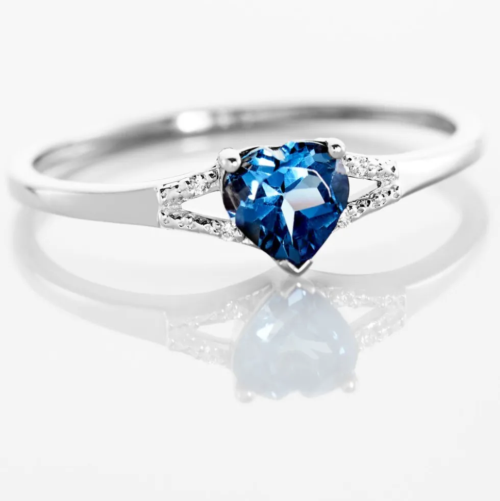 Bague Grishilda Or Blanc Topaze Oxyde
