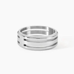 Bague Halden Acier Blanc