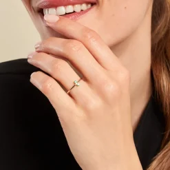 Bague Harding Or Jaune Emeraude