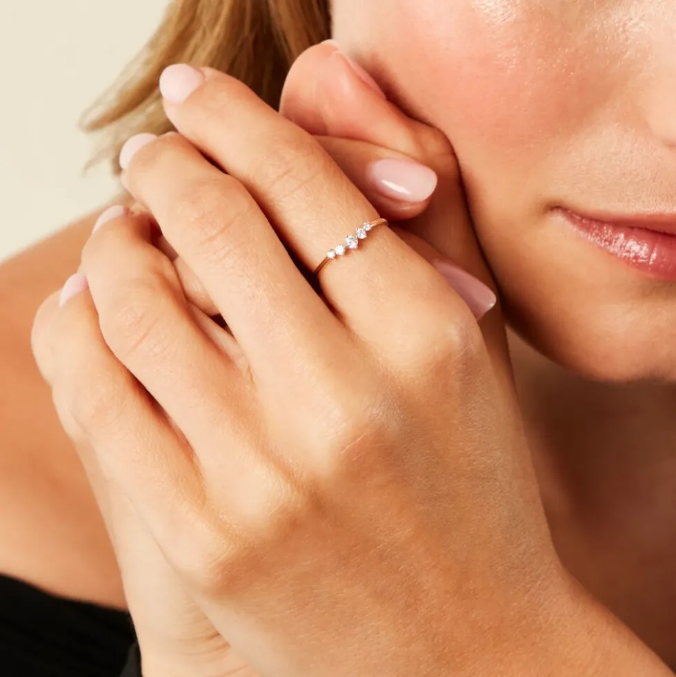 Bague Illumia Or Jaune Oxyde De Zirconium