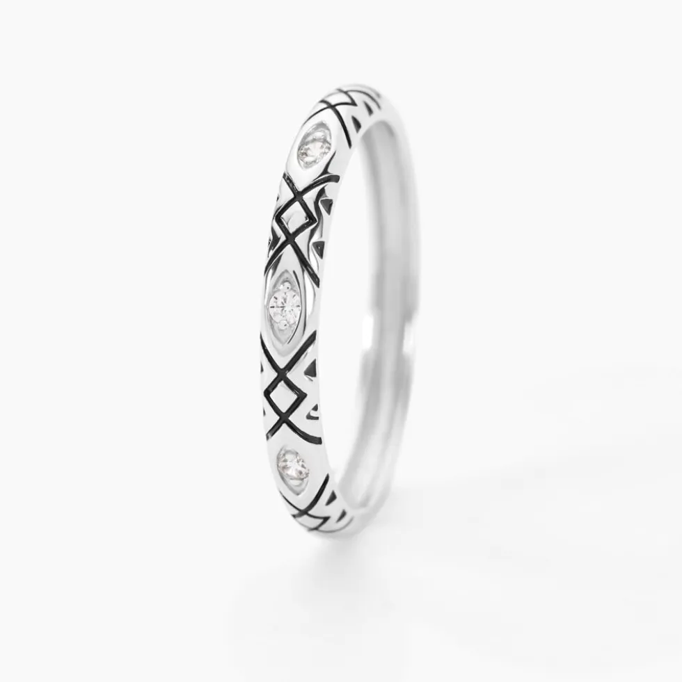 Bague Imogen Argent Blanc Oxyde De Zirconium