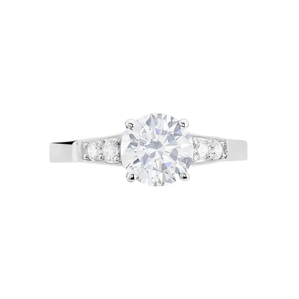 Bague Ivonne Or Blanc Oxyde De Zirconium