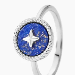 Bague Izarra Argent Blanc Lapis Lazuli
