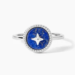 Bague Izarra Argent Blanc Lapis Lazuli
