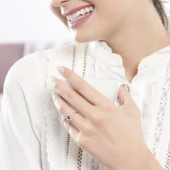 Bague Janna Or Rose Topaze Et Oxyde De Zirconium