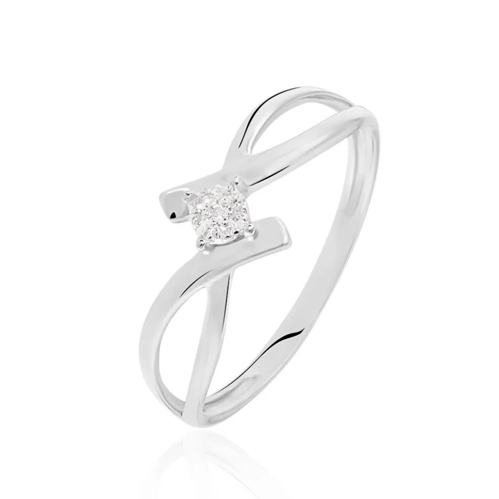 Bague Jone Or Blanc Diamant