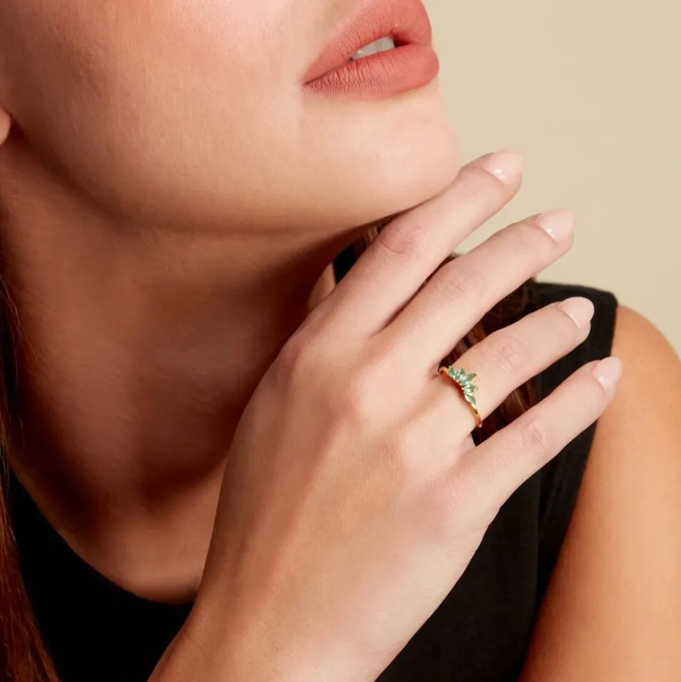 Bague Josslyn Or Jaune Emeraude