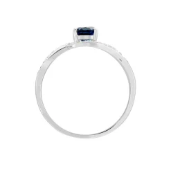 Bague Josyne Or Blanc Topaze Et Oxyde De Zirconium