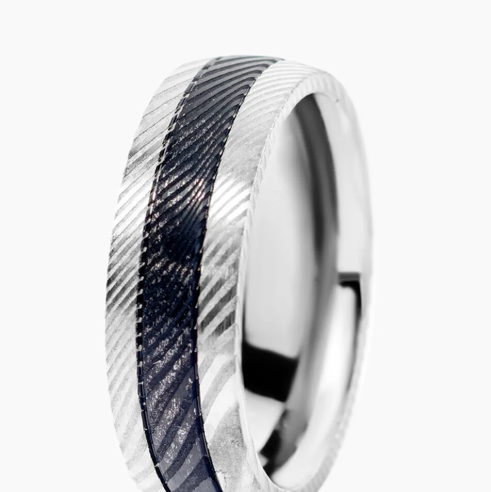 Bague Jourdan Acier Bicolore