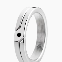 Bague Jourdan Ilker Acier Argenté Spinelle