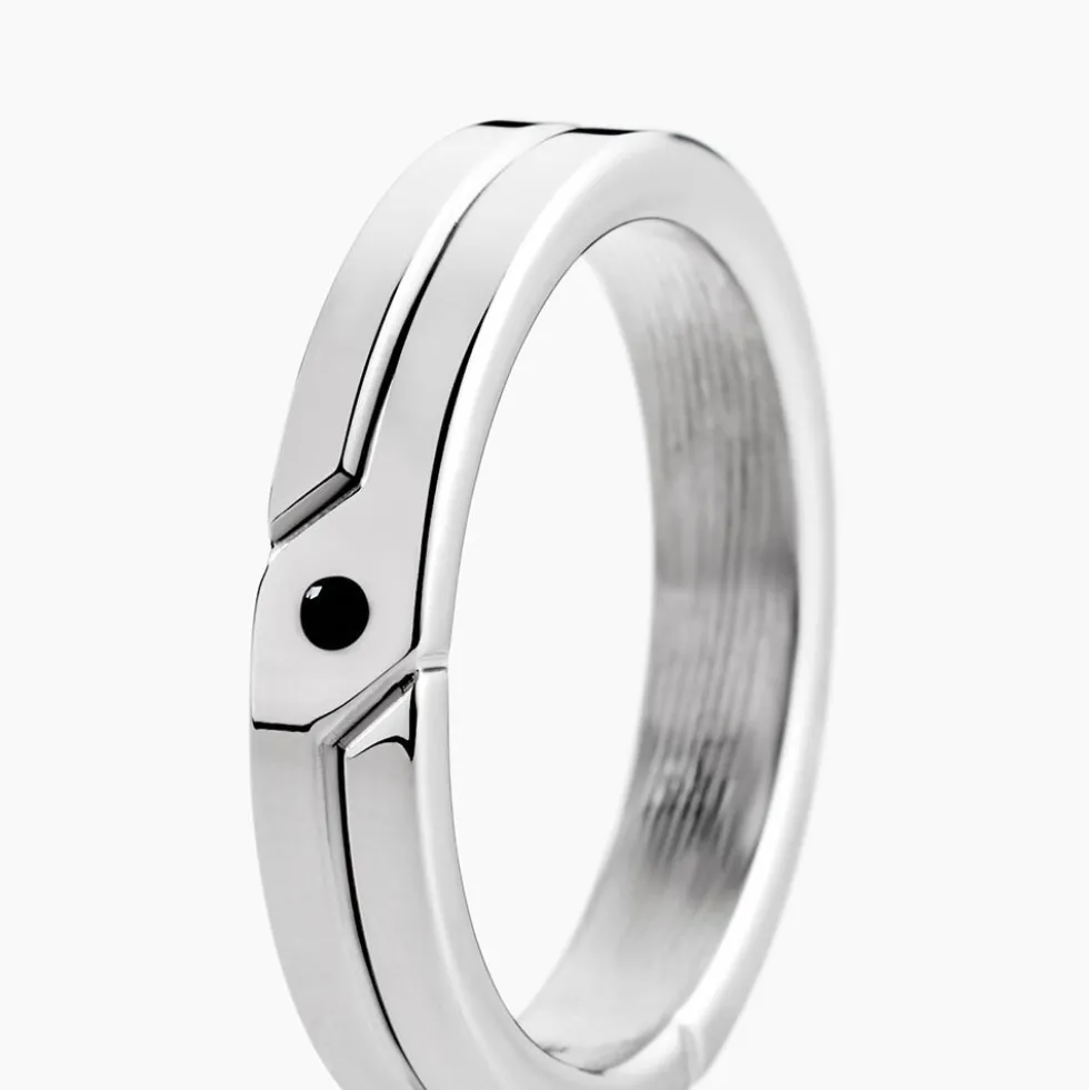 Bague Jourdan Ilker Acier Argenté Spinelle