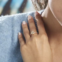 Bague Kampala Plaqué Or Oxydes De Zirconium