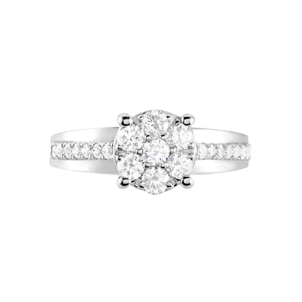 Bague Kate Ld Platine Blanc Diamant Synthétique