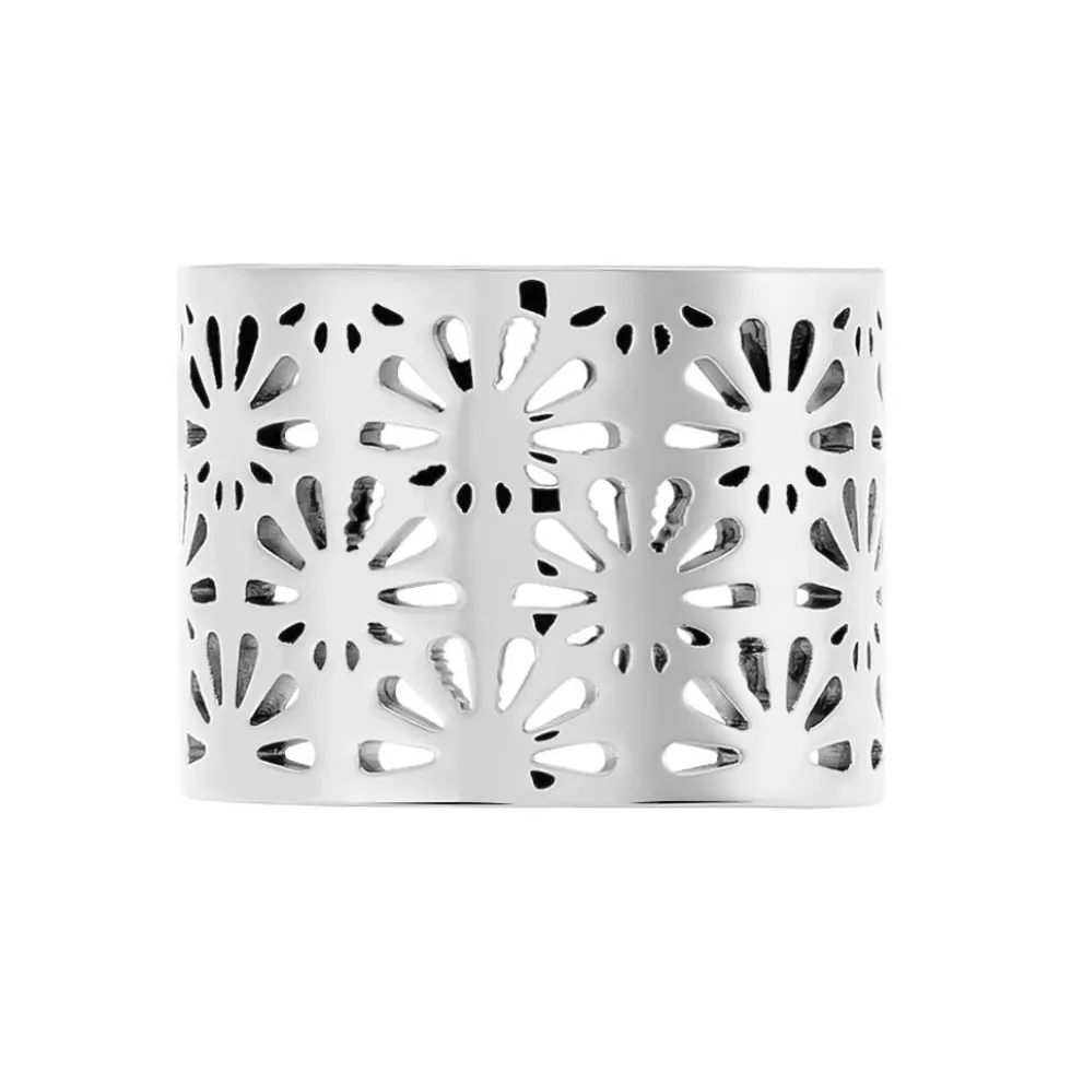 Bague Lace Acier Blanc