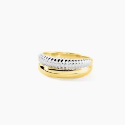 Bague Lara Argent Bicolore