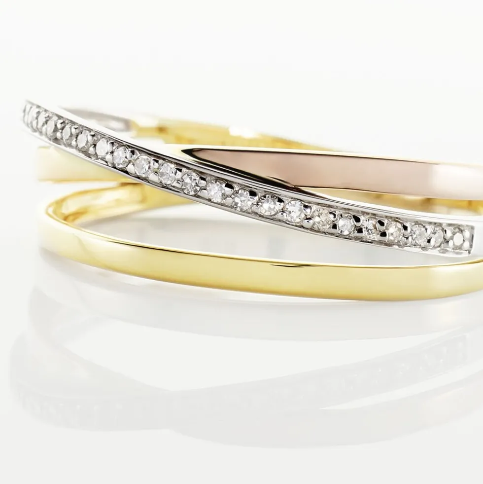 Bague Layan Or Tricolore Diamant