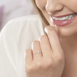 Bague Lesiane Argent Blanc Oxyde De Zirconium