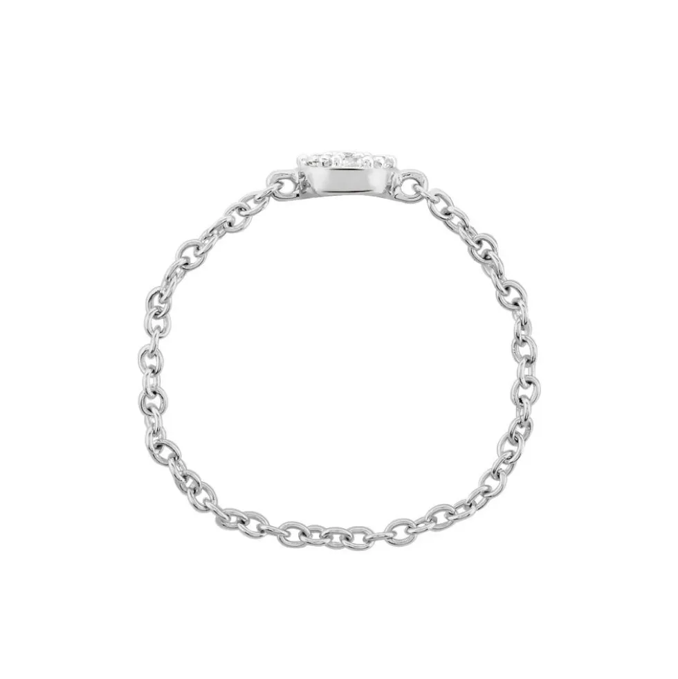 Bague Lesiane Argent Blanc Oxyde De Zirconium