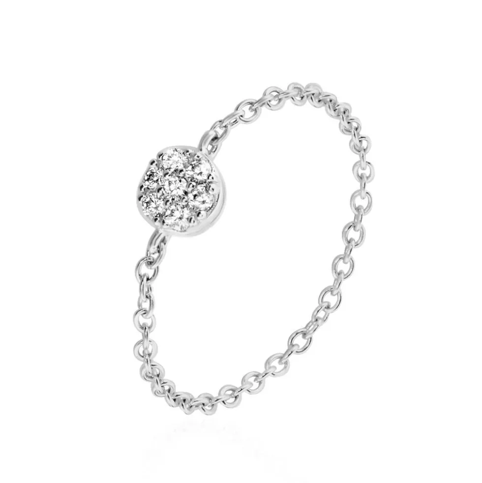 Bague Lesiane Argent Blanc Oxyde De Zirconium
