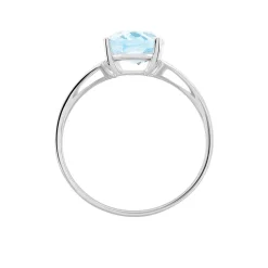 Bague Lis Or Blanc Topaze