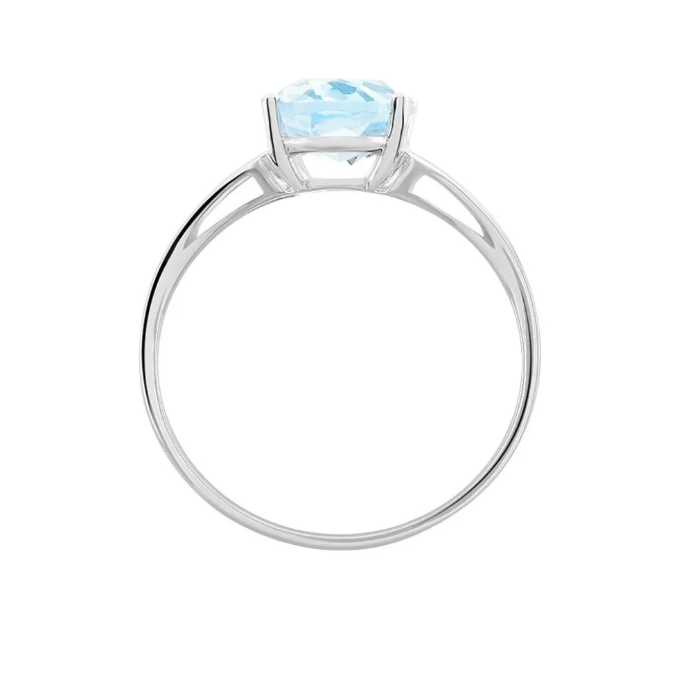 Bague Lis Or Blanc Topaze